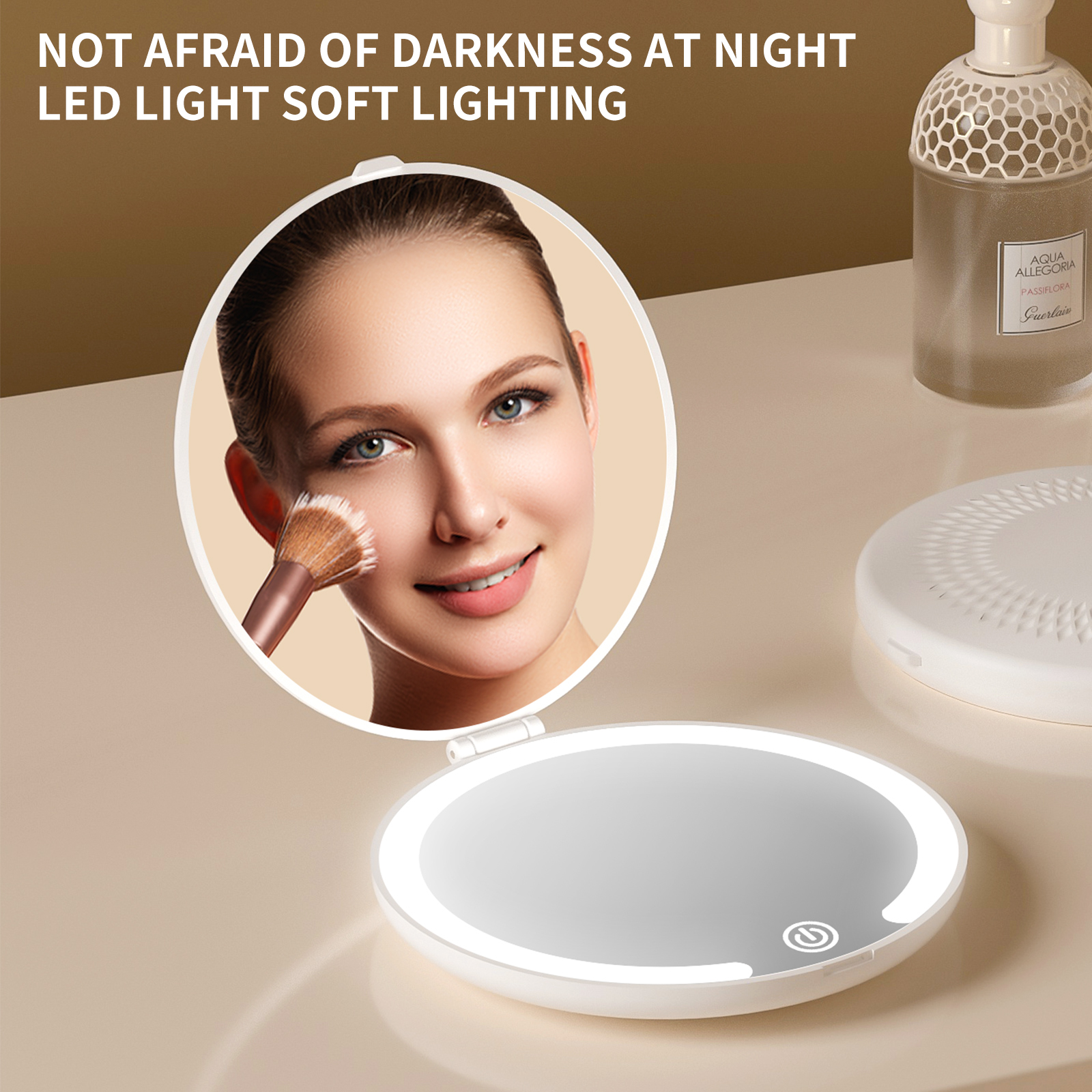Beauty Makeup Light - LED Lighted Travel Makeup Mirror, 3