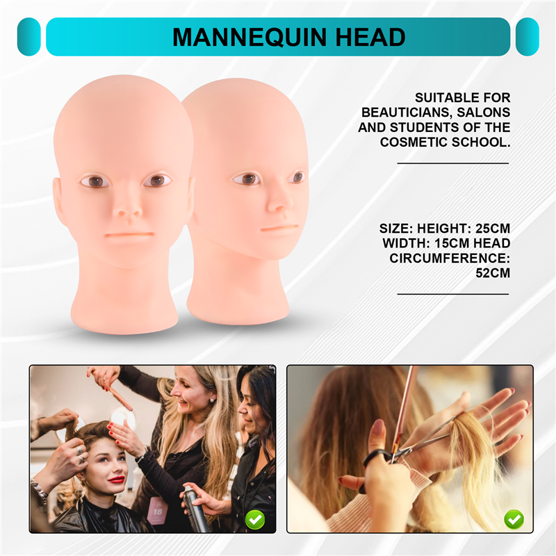 Beauty Makeup Training - Beauty Eyelash Extension Practice Training Head