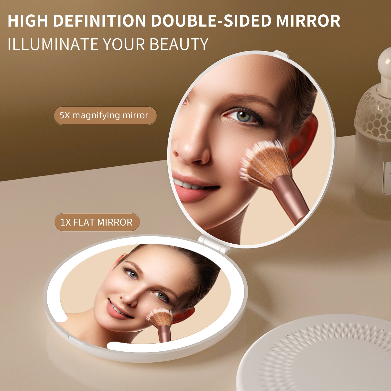 LED Lighted Travel Makeup Mirr - огляд і ціна Beauty Makeup Light
