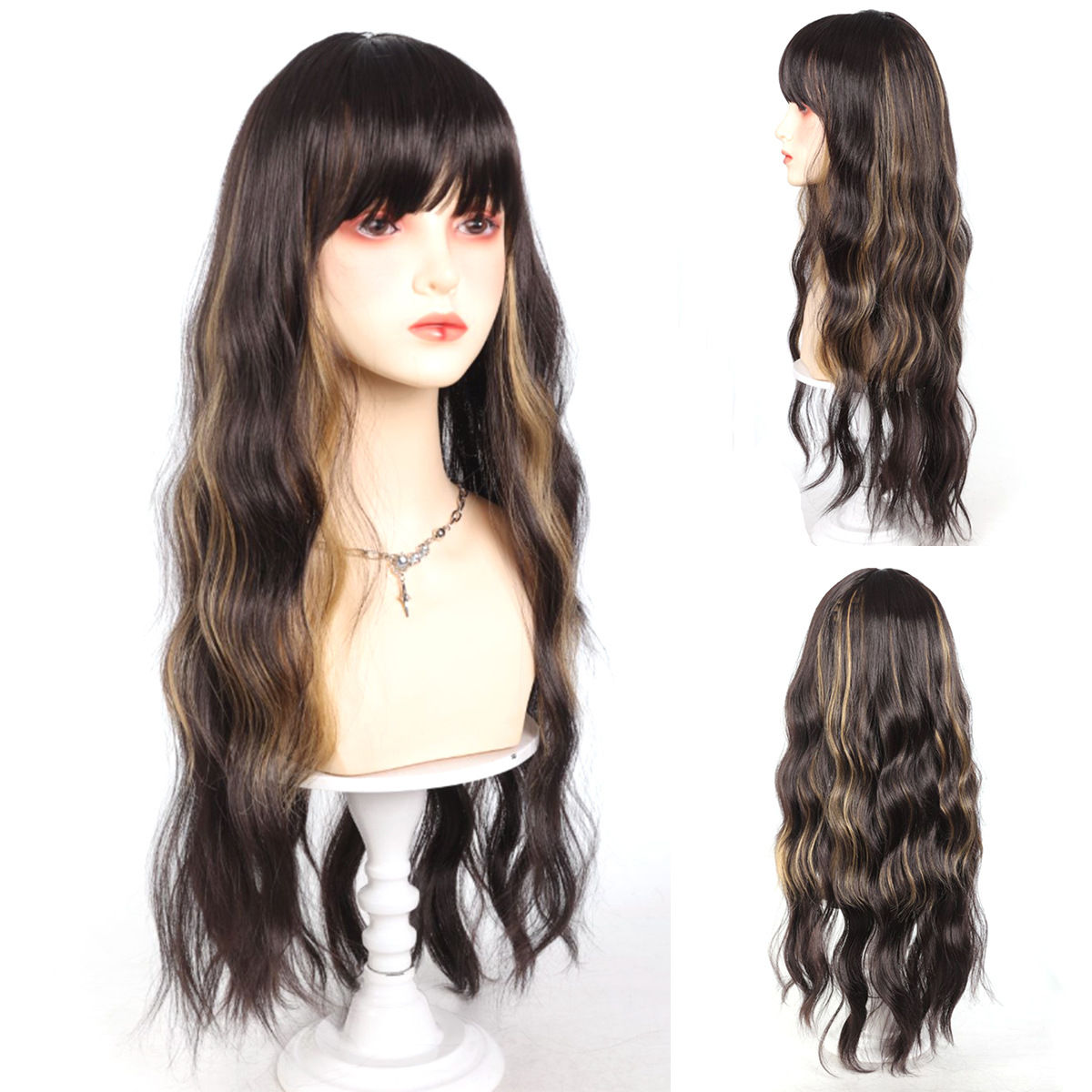 Long Wavy Wig with Bangs, Made - огляд і ціна Beauty Works Makeup
