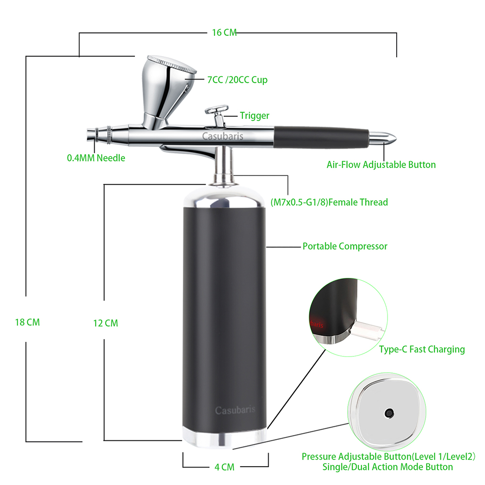 RIBO 30PSI Mini Airbrush With  - огляд і ціна Beauty Makeup Gift Sets