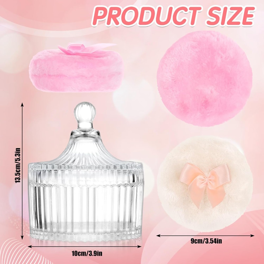 Powder Puff with Glass Storage - огляд і ціна Beauty Makeup Gift Sets